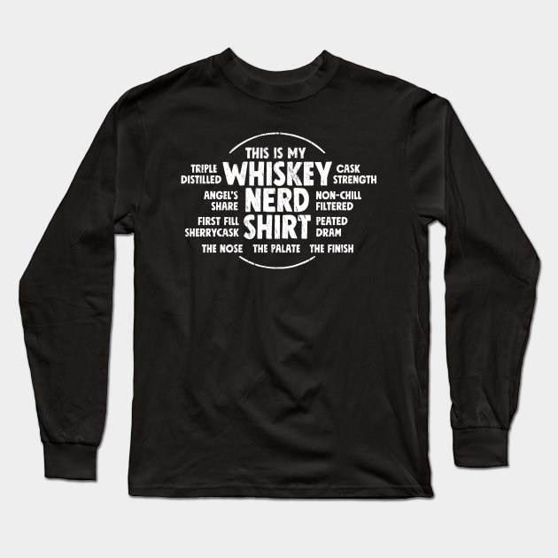 Whiskey nerd words and terms Long Sleeve T-Shirt by minimaldesign